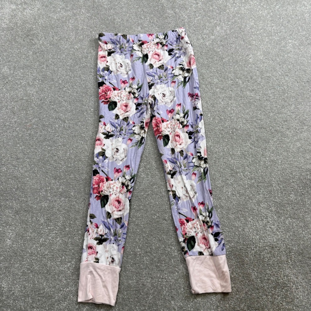 Little‎ Dreamers Bamboo Pajama Set Purple Floral Ruffle Sleeve 7T PJs Cottage - Picture 5 of 14